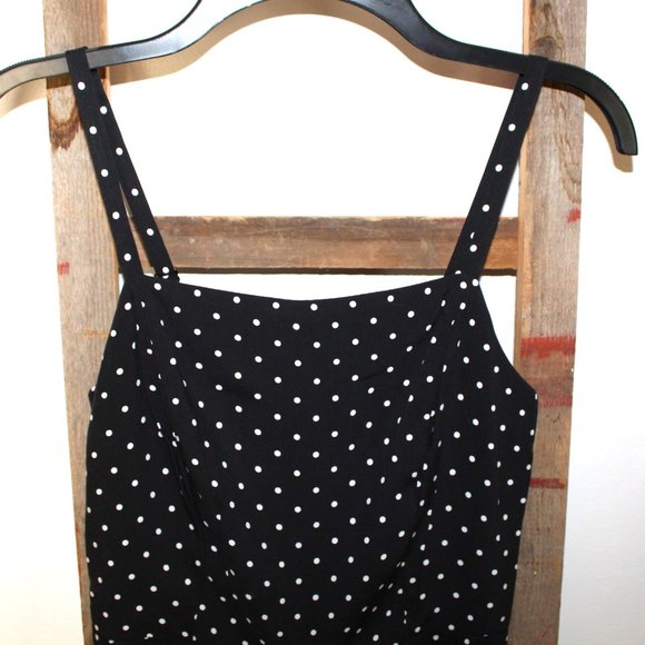 Old Navy Cropped Polka Dot Corset Style Smocked Wide Leg Jumpsuit - Picture 13 of 14